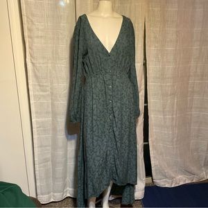 Saltwater Luxe Knockout Maxi Embroidered Open Back Dress M NWT